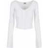 Urban Classics Ladies Cropped Rib Cardigan white