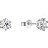 Strieborné náušnice MIA 11M00001 moissanite