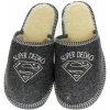 Pánske zateplené sivé filcové papuče SM SUPER DEDKO