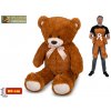 Plush Friends medvěd tmavo hnedý s mašľou 80 cm