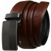 Elegantný hnedý kožený opasok Peterson