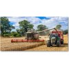Foto obraz akrylový na stenu Kombajn a traktor 100x50 cm