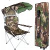 JAKS Rybárska stolička so strieškou maskáčová Panama