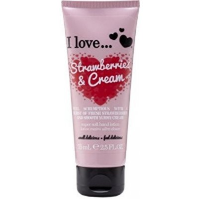 I Love Vyživujúci krém na ruky s vôňou jahôd s krémom (Strawberries & Cream Super Soft Hand Lotion) 75 ml