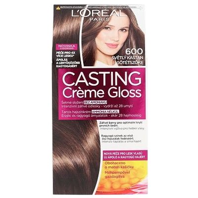L'Oréal Paris Casting Creme Gloss barva na vlasy 48 ml odstín 600 Light Brown pro ženy