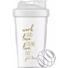 Goodie Plastový shaker s kovovou spirálou - bílý - 400 ml - 1 ks