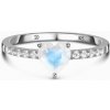 Strieborný prsteň Royal Fashion GU-DR23089R-SILVER-MOONSTONE-TOPAZ Veľkosť: 9 (EU: 59-60)