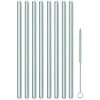 KELA Slamky sklenené s čistítkom GRACE 23 cm súprava 9 ks