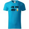 Je mi 50 pivo - Tričko z organickej bavlny - 2XL ( Svetlý tyrkys )