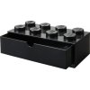 LEGO® stolové box 8 so zásuvkou 31,6 x 15,8 x 11,3 cm čierna