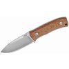 LionSteel M4 CVN nôž do prírody 9,5 cm, hnedá, Micarta, kožené puzdro