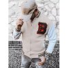 Pánska mikina ecru na zips (bx5440) XL