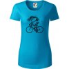 Cyklo kostra - Dámske tričko z organickej bavlny Origin (GOTS) - S ( Svetlý tyrkys )
