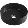 ISVEA - INFINITY ROUND keramické umývadlo na dosku, priemer 36cm, čierna mat 10NF65036B