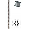 Penar Nerezové lano DIN 3055 spletenie 7x7 6mm 7X7A406