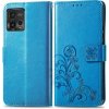 PROTEMIO 54419 ART FLOWERS Peňaženkový kryt Motorola Moto G72 modrý