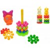 Teddies Skladačka pyramída s krúžkami plast 26 cm