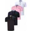 QUAD SET T8582 DEWBERRY MENS T-SHIRT-BLACK-WHITE-NAVY BLUE-PINK čierna | šedá L dewberry 2465430569486