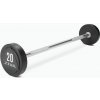 ZIVA Pevná obojručná činka Solid Steel Urethane rovná 30kg