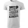 1972 v kocke - Klasické pánske tričko vyššej gramáže - 2XL ( Biela )