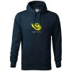 Vortex logo farebné - Mikina pánska Cape s kapucňou - 5XL ( Tmavomodrá (takmer čierna) )
