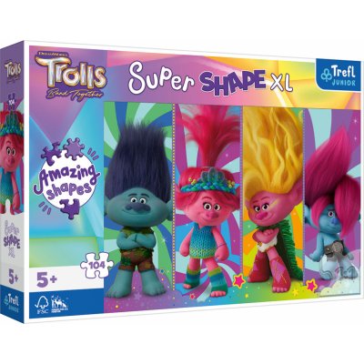 TREFL Super Shape XL Trollovia 3 Trollie hrátky 104 dielov