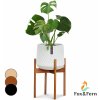 Fox & Fern Zeist, stojan na rastliny, 2 výšky, kombinovateľný, zásuvný dizajn, prírodný (PS-ACACIA-L)