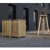 Hide box na odpadky - 2 koše (240l), prírodné drevo 80x139x115 cm Hide