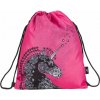 Bagmaster Dievčenské školské vrecko na prezuvky SHOES LIM 9 A PINK/BLACK/WHITE