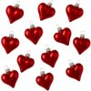 Vianočné srdiečka na zavesenie 10 ks