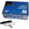 Brzdové kláty XLC BS-V02 V-Brake čierno/strieborné, sada 25 párov
