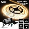 LEDprodukt 5m SMD2835 60LED/m 12W/m IP65 vodeodolný teplá b. - KOMPLETNÁ SADA