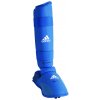 Chrániče holení a nártů na karate - Adidas WKF approved Barva: Modrá, Velikost: S
