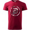 Krav maga maskáčový nápis - Klasické pánske tričko vyššej gramáže - 2XL ( Marlboro červená )