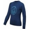 SENSOR MERINO DF CLUB dětské triko dl.rukáv deep blue vel. 100; Modrá triko