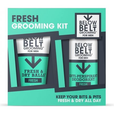 Below the Belt Grooming Fresh gel na intímne partie pre mužov 75 ml + dezodorant na intímne partie 150 ml kozmetická sada