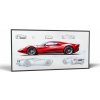 Autá Ferrari Daytona | Obraz Vintessia v ráme Rozmery panoráma: 60x120, Rám: Čierny matný-alu