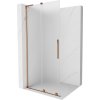 Mexen Velar L, posuvná sprchová zástena Walk-in 110 x 200 cm, 8mm sklo námraza, ružové zlato, 871-110-003-33-60