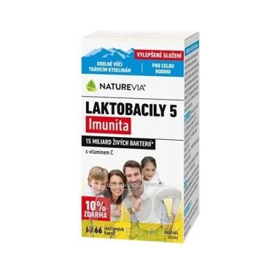 Pavex Canada SWISS NATUREVIA LAKTOBACILY 5 Imunita cps s vitamínom C (10% zdarma) 1x66 ks