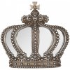 Clayre & Eef Strieborná antik nástenná dekorácia koruna so zrkadlami Crown - 25*6*24 cm - Clayre & Eef