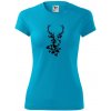 Jeleň z listov - Dámske Fantasy športové (dresovina) - 2XL ( Svetlý tyrkys )