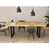 robustná oceľová stolová podnož LOFT, lakovaná čierna matná, obdĺžnikový tvar, profil materiálu 100 x 20 mm