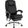 Elite Masážne kancelárske kreslo GIORGIO, čierna ekokoža