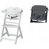 Safety 1st Detská vysoká jedálenská stolička Toto, biela + Vankúš na detskú stoličku Toto, antracitová (800008644)
