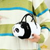 Plyšová Taška Panda Rukoväte Kovová Retiazka Čierno-Biela 20cm