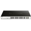 D-Link DGS-1210-24P 28-portový inteligentný PoE switch, 24x GbE PoE+, 4x RJ45/SFP, PoE 193W