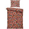 Obliečky 810 červená pattern (Rozmer: 1x140/200 + 1x90/70)