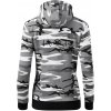 EKG baseball loptička - Mikina dámska trendy zipper s kapucňou - L ( Šedý maskáč )