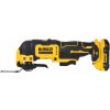 DCS353D2 DEWALT 12V XR AKU BEZUHLÍKOVÁ OSCILAČNÍ MULTIBRUSKA, 2 X 2,0 AH BATERIE, NABÍJEČKA, KUFR T-STAK A 35 KS PŘÍSLUŠENSTVÍ