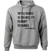 Test inteligencie - Stephen Hawking - Oversized mikina pánska Moon - kratšia + širšia - M ( Tmavosivý melír )